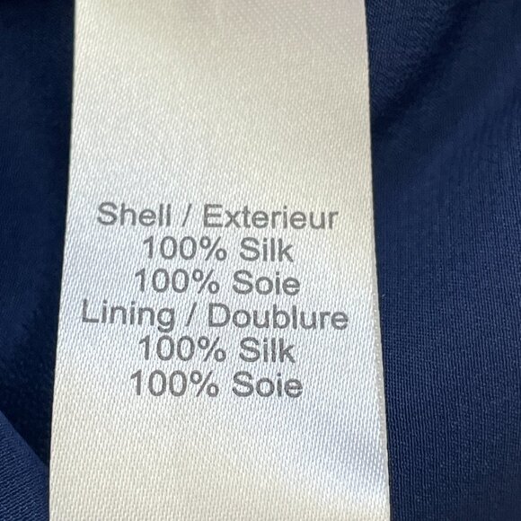 ADAM ADAM LIPPES 100% Silk Navy & White Designer Dress size S Orig.$345 NWT - Picture 11 of 12